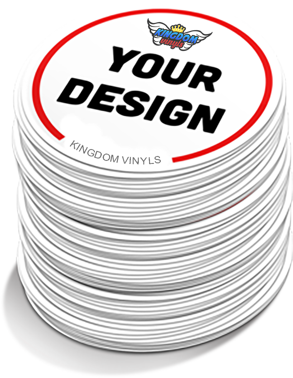 Select your own size silver stickers CMYK